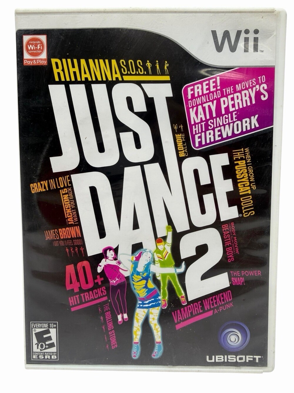 Just Dance 2 Nintendo Wii 2010 Complete CIB w/ Manual Ubisoft 40+ Hit Songs
